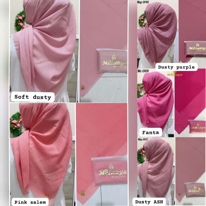 Jual MEIZAYA PINK SALEM DUSTY PINK ASN MEIZAYA SCARFT VOAL POLOS DAN