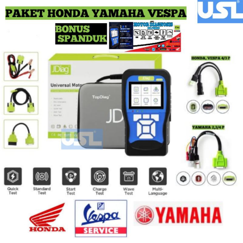 Jual Jdiag M Scanner Injeksi Motor Honda Yamaha Obd Diagnosis