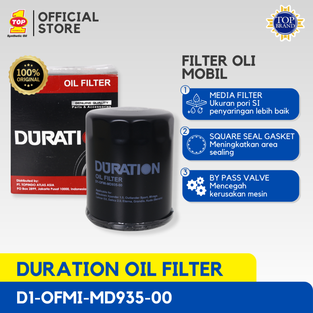 Jual Filter Oli D1 OFMI MD935 00 Xpander Mirage Outlander Sport