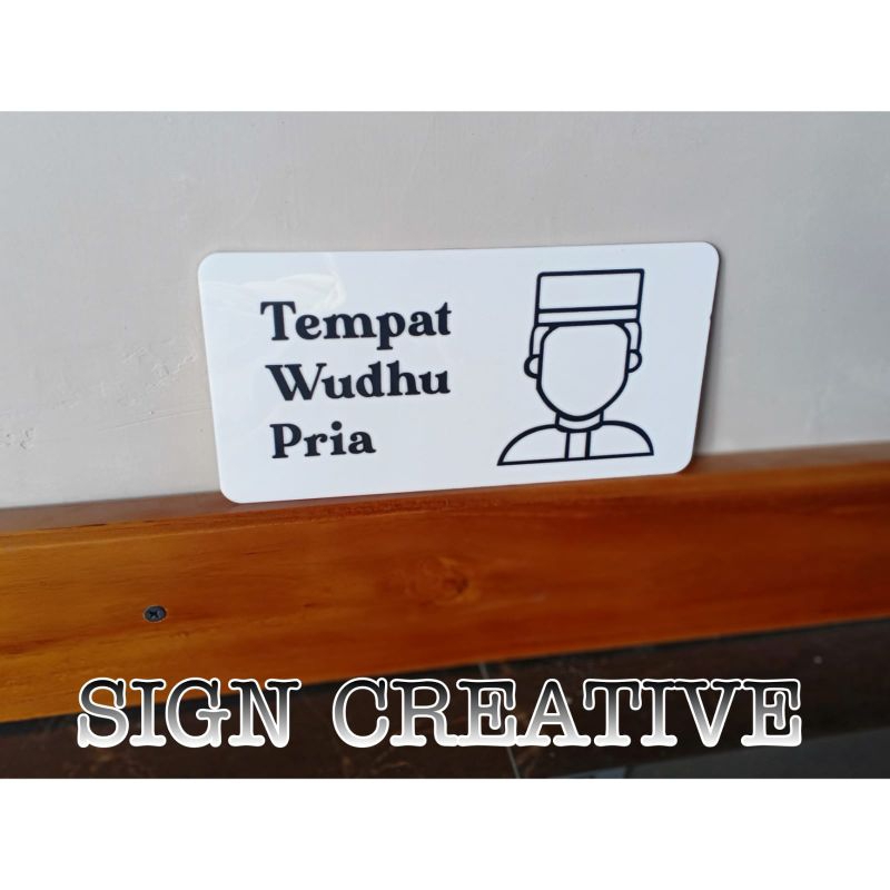 Jual SIGNAGE AKRILIK SIGN BOARD RUANGAN TEMPAT WUDHU Shopee Indonesia