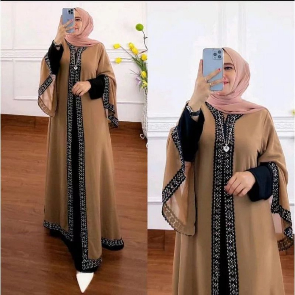 Jual NISA ARABIAN ABAYA Gamiss Abaya Terbaru 2023 Modern Long Dress