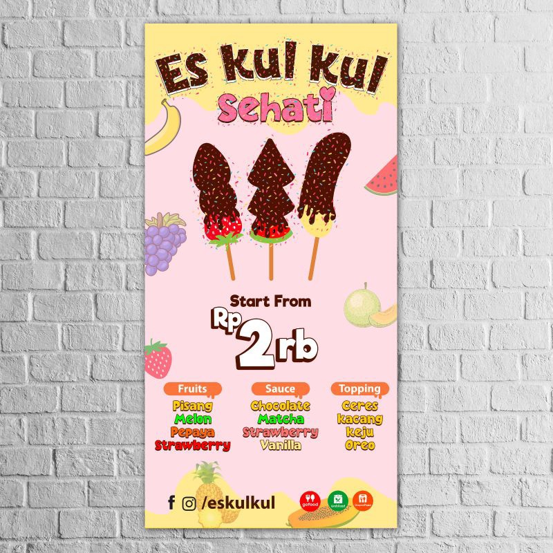 Jual Spanduk Banner Es Kulkul Pisang Shopee Indonesia