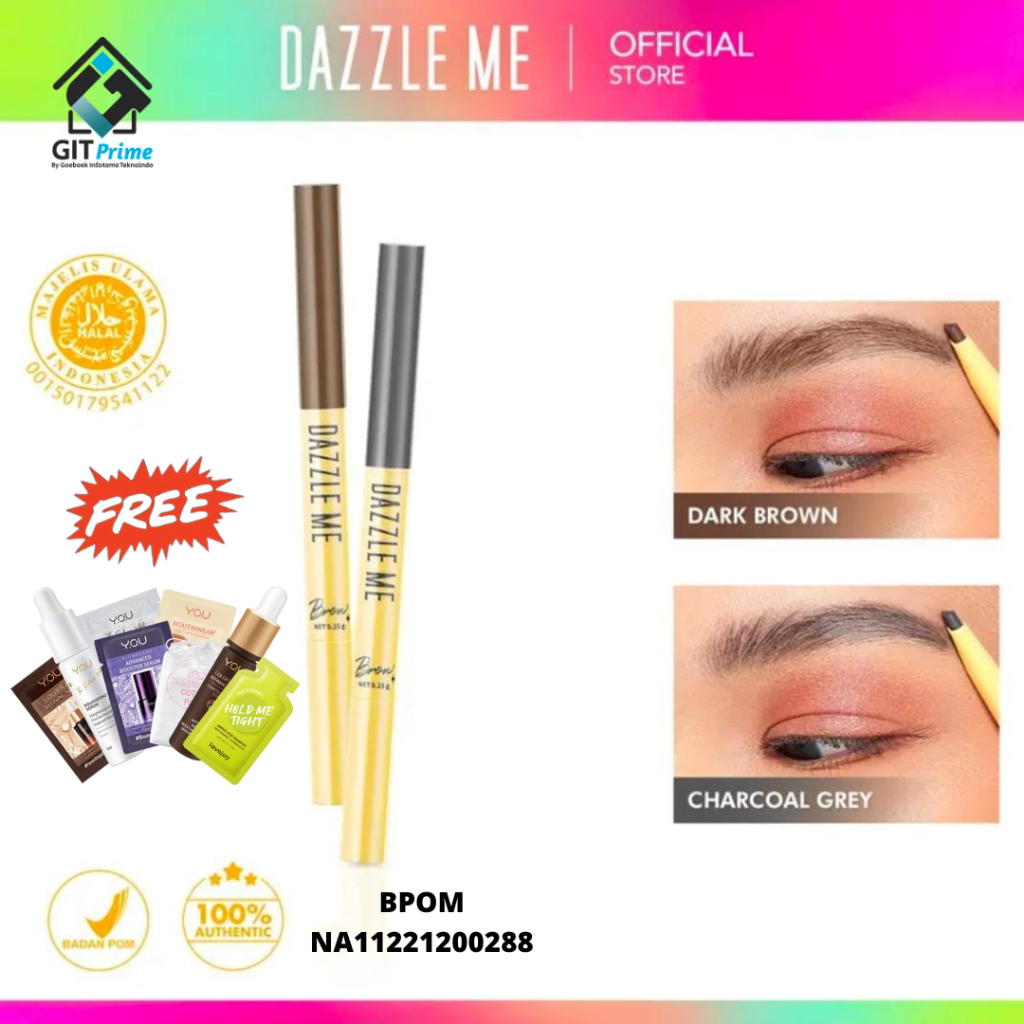 Jual DAZZLE ME Brow Likey Automatic Eyebrow Pencil Tahan Air