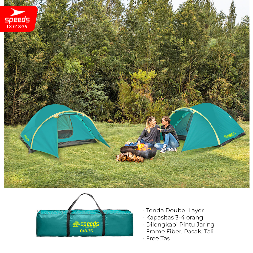 Jual SPEEDS Tenda Camping Lipat Untuk 2 4 Orang Tenda Gunung Dome