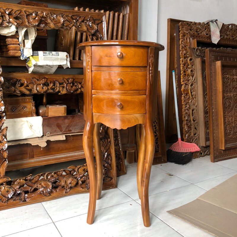 Jual Nakas Bedside Model Cempolong Minimalis Kayu Jati Shopee Indonesia