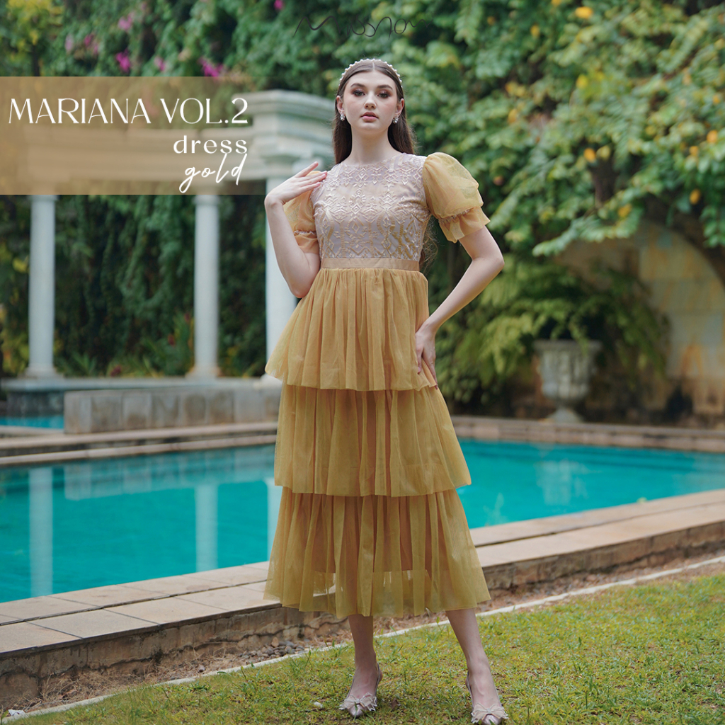 Jual Miss Nomi Mariana Vol Dress Pesta Baju Prewedding Wanita