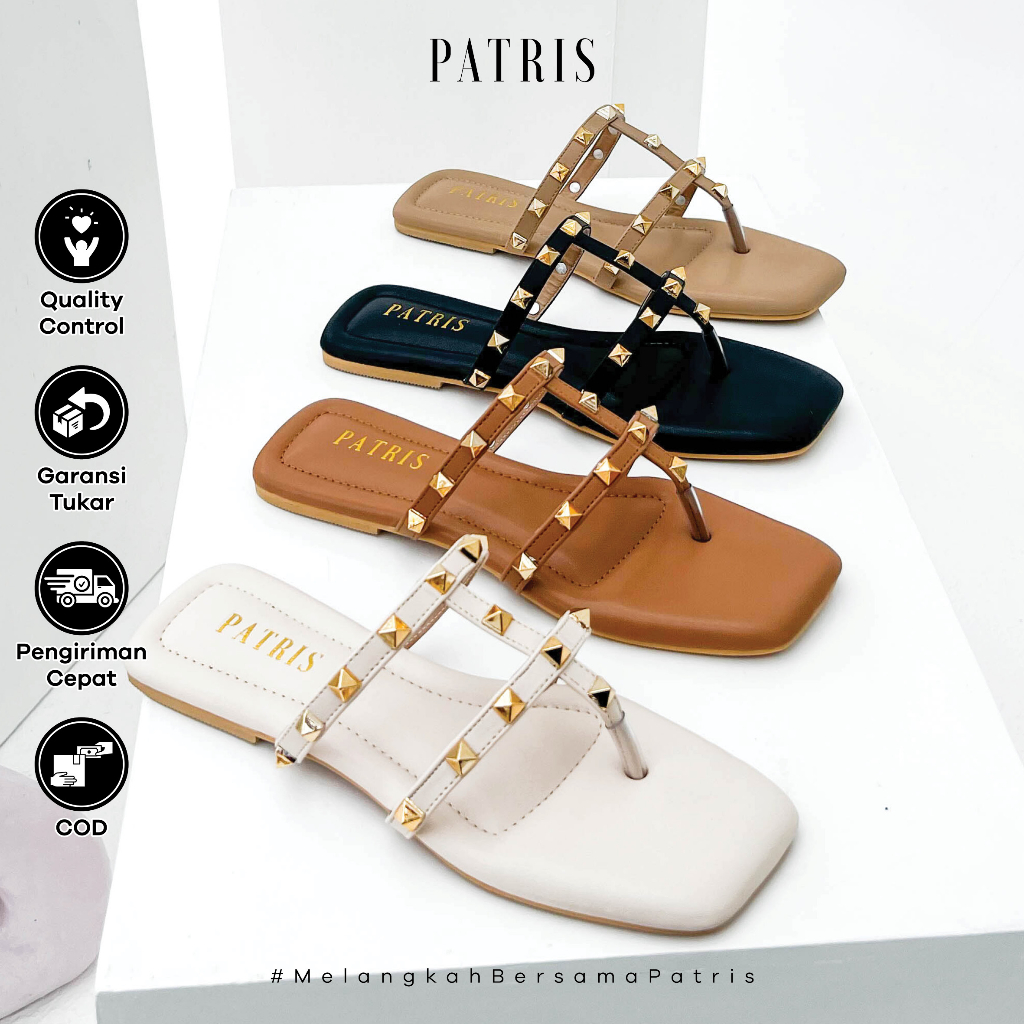 Jual Patris Gemi Sandal Wanita Flat Teplek Shopee Indonesia