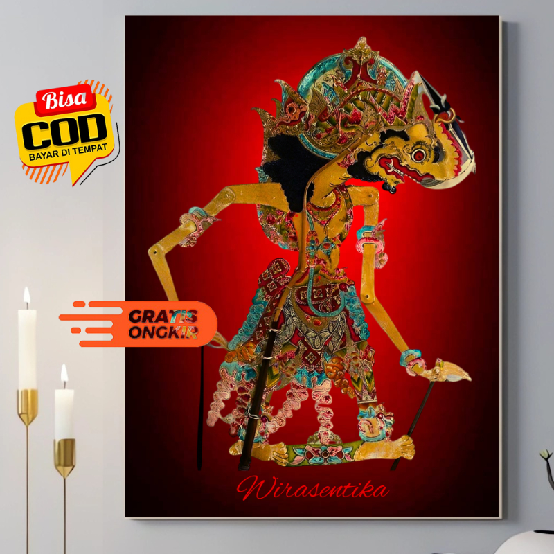 Jual Poster Wayang Kulit Wirasentika Untuk Hiasan Dinding Atau Wall