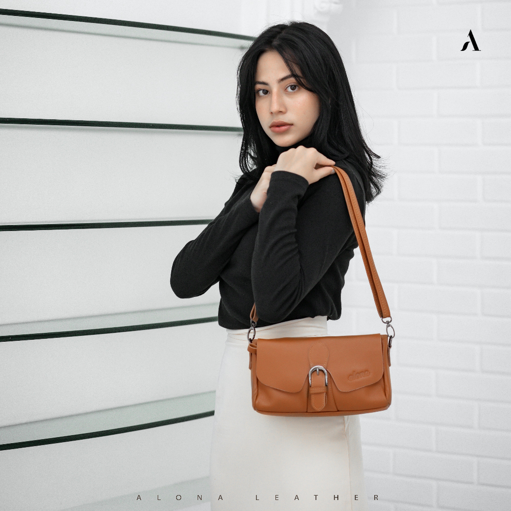 Jual Alona Leather Tas Selempang Wanita Alona Charlotte Shoulder Bag