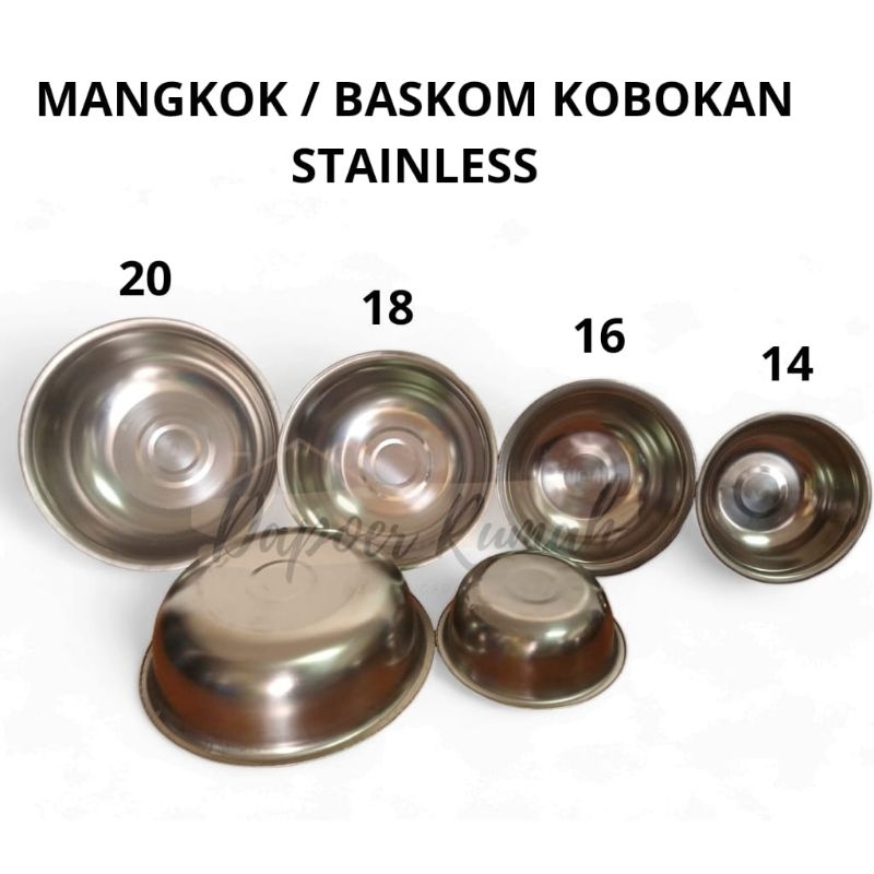 Jual BASKOM MANGKOK STAINLESS MANGKOK SERBAGUNA 14 20CM Shopee Indonesia