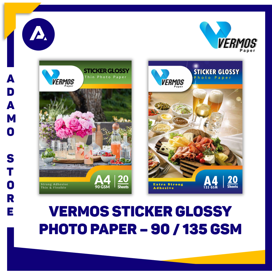 Jual Kertas Sticker Vermos Sticker Glossy Photo Paper A4 90 135 Gsm