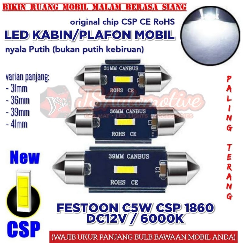 Jual Lampu Led Plafon Kabin Mobil C W Feston Mm Mm Mm Mm Csp