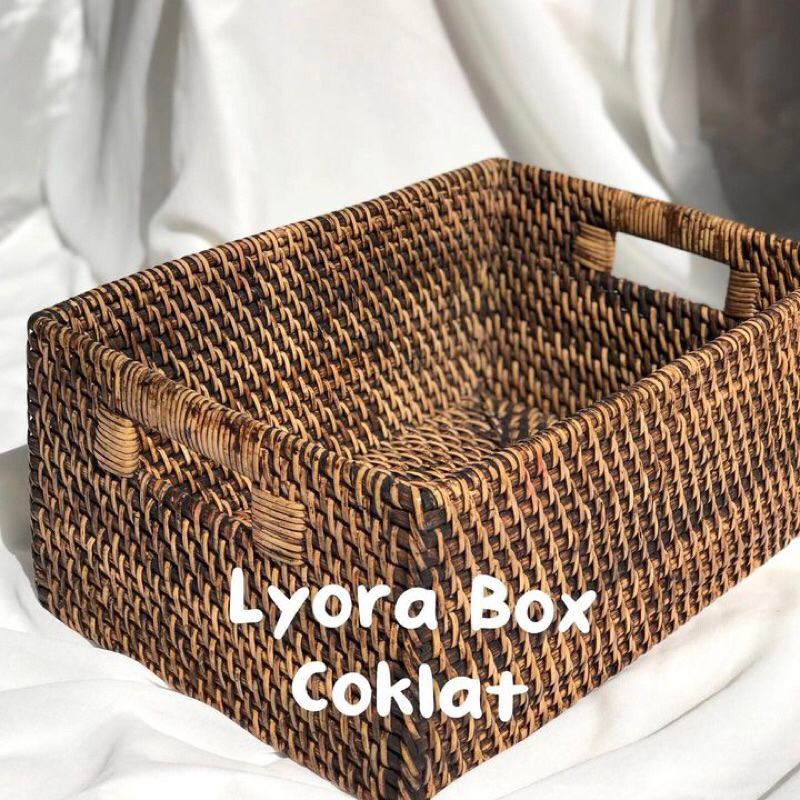 Jual Lombok Authentic Lyora Set Box Keranjang Rotan Tempat