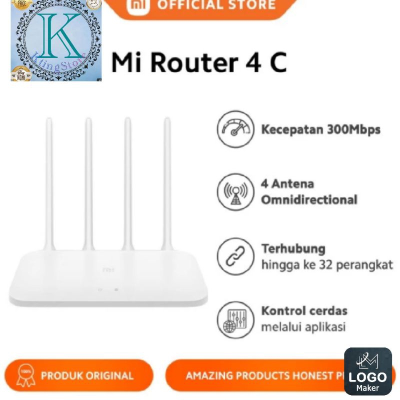 Jual Xiaomi MI Router 4C Global Version 300 Mbps 4 Antenna R4CM