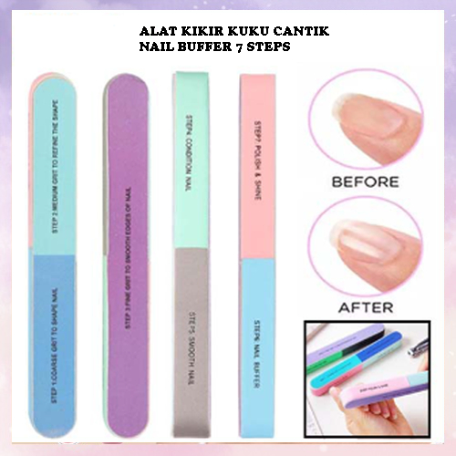 Jual Nail Buffer 7 Steps Manicure Pedicure Alat Penghalus Kuku Amplas