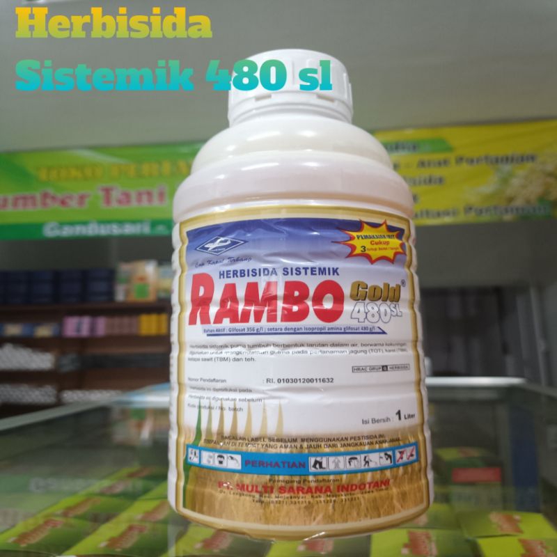 Jual Rambo Gold 480 Sl Herbisida Sistemik 1 Liter Shopee Indonesia