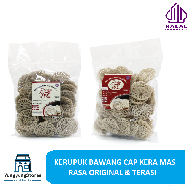 Jual Kerupuk Bawang Spesial Original Terasi Cap Kera Mas Malang 400