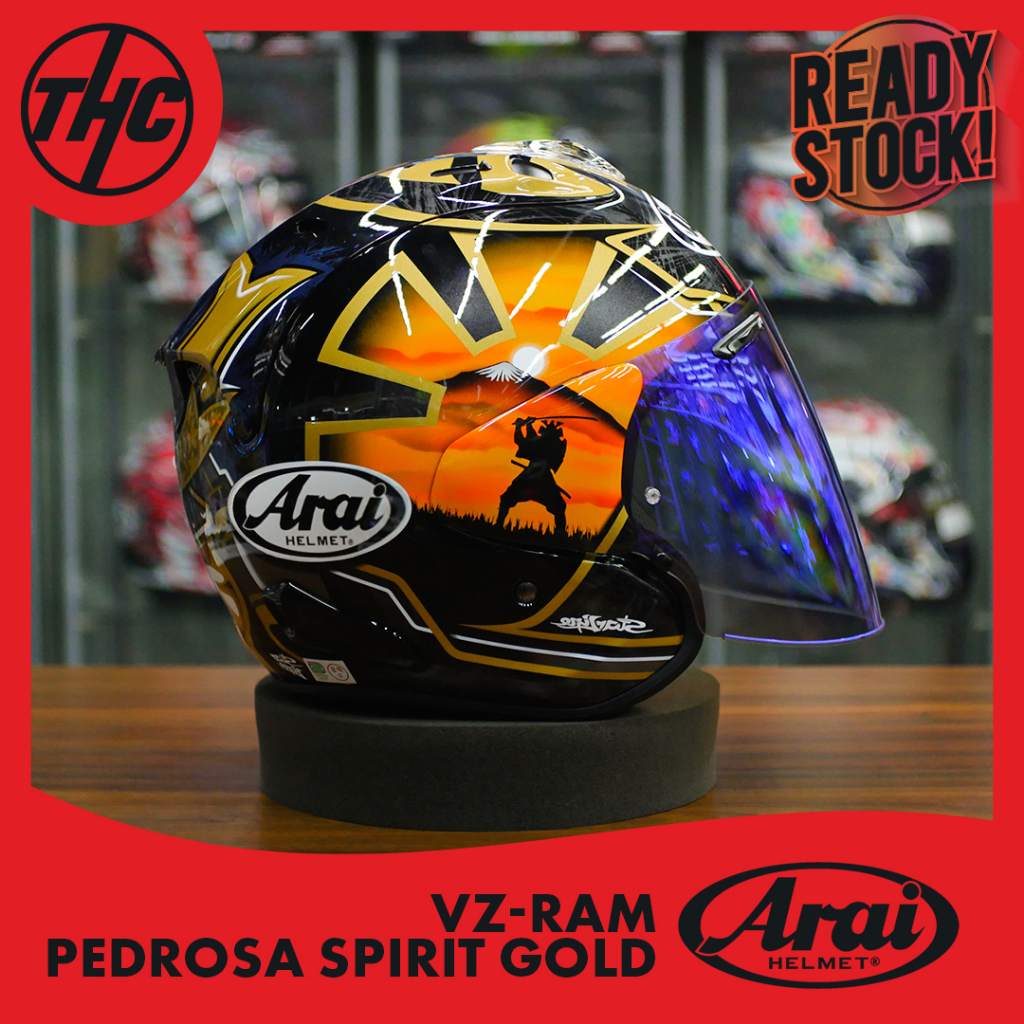 Jual ARAI VZ RAM PEDROSA SPIRIT GOLD HALF FACE HELM VZ RAM Shopee