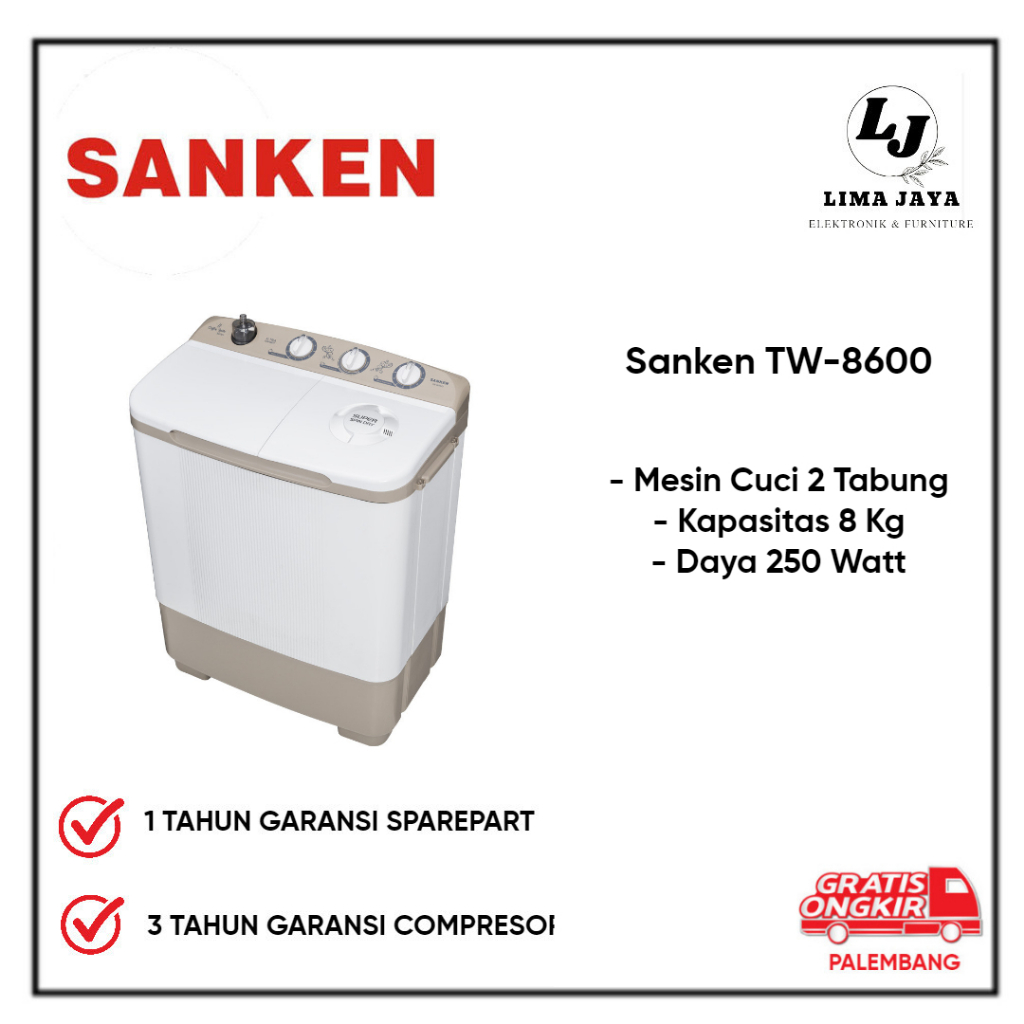 Jual Mesin Cuci Tabung Sanken Tw Mesin Cuci Dua Tabung Kg