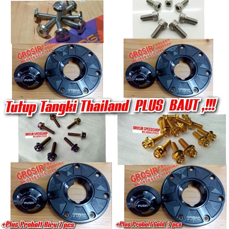 Jual Tutup Tangki TYGA Thailand Vol2 PLUS Baut Probolt 7 Pcs Kawasaki