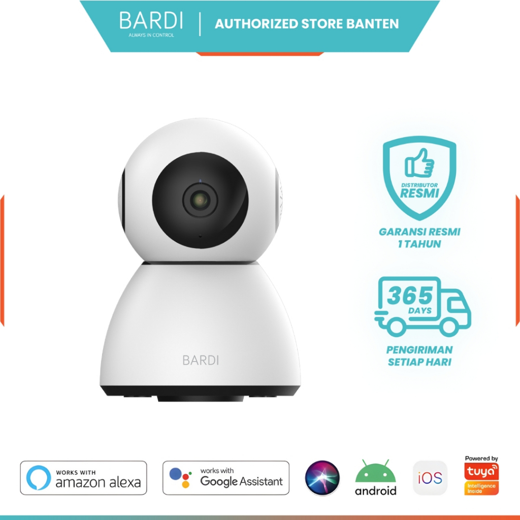 Jual BARDI Smart IP Camera CCTV Indoor Wifi PTZ 360 3MP 1080P Wireless