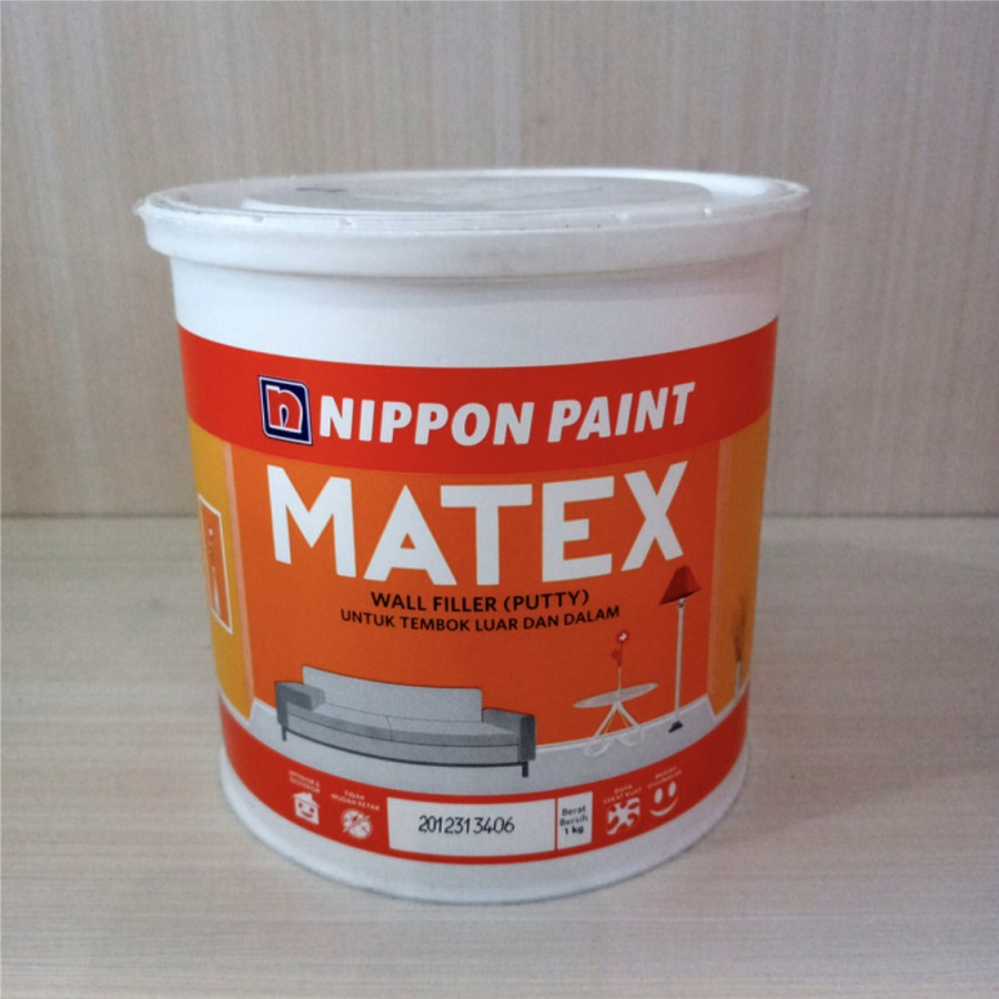 Jual MATEX NIPPON PAINT WALL FILLER PUTTY NIPPON PAINT DEMPUL MATEX 1Kg