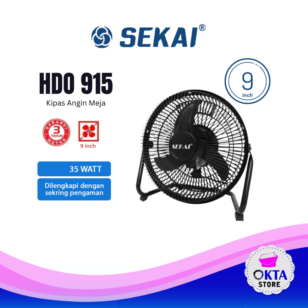 Jual Sekai Kipas Angin High Velocity HDO 915 S 9 Inch 35 Watt Shopee