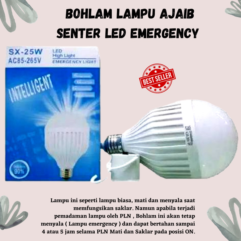 Jual LAMPU EMERGENCY Lampu Charge Darurat SX 25W MKC 2029 60W