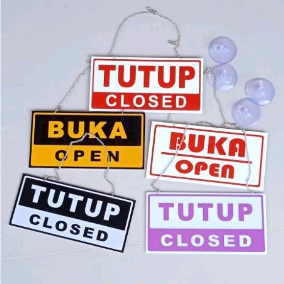 Jual Sign Open Closed Papan Akrilik Buka Tutup Shopee Indonesia