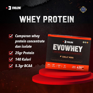 Jual EVOWHEY 1 BOX 12 SACHET EVOLENE WHEY PROTEIN 420 GRAM BPOM HALAL