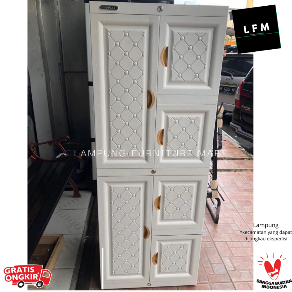 Jual Napolly Lemari Plastik 2 Pintu Serbaguna MCAB 46 Ion LFM Lampung