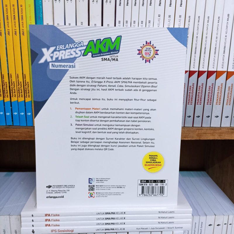 Jual Buku X Press Akm Asesmen Kompetensi Minimum Numerasi Sma