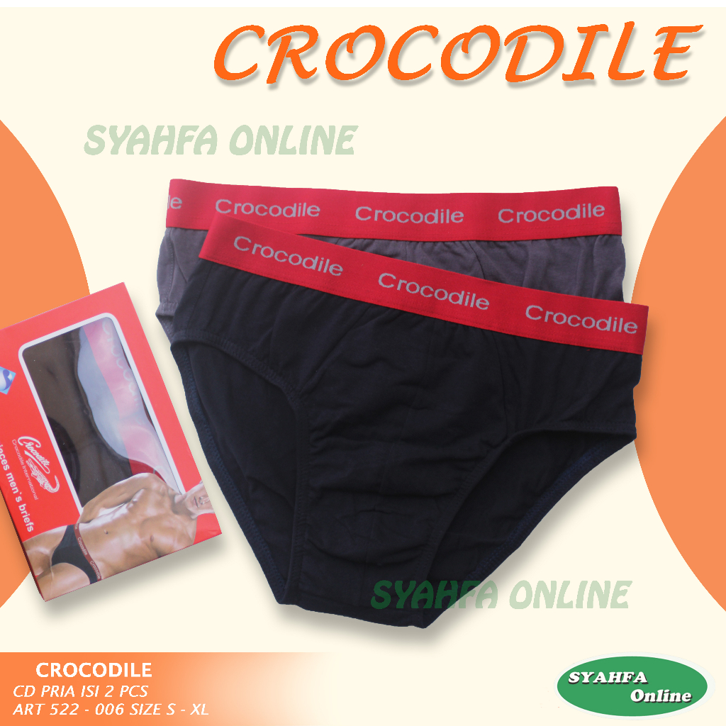 Jual 2 Pcs CD Crocodile Orange 522 006 Celana Dalam Pria Karet