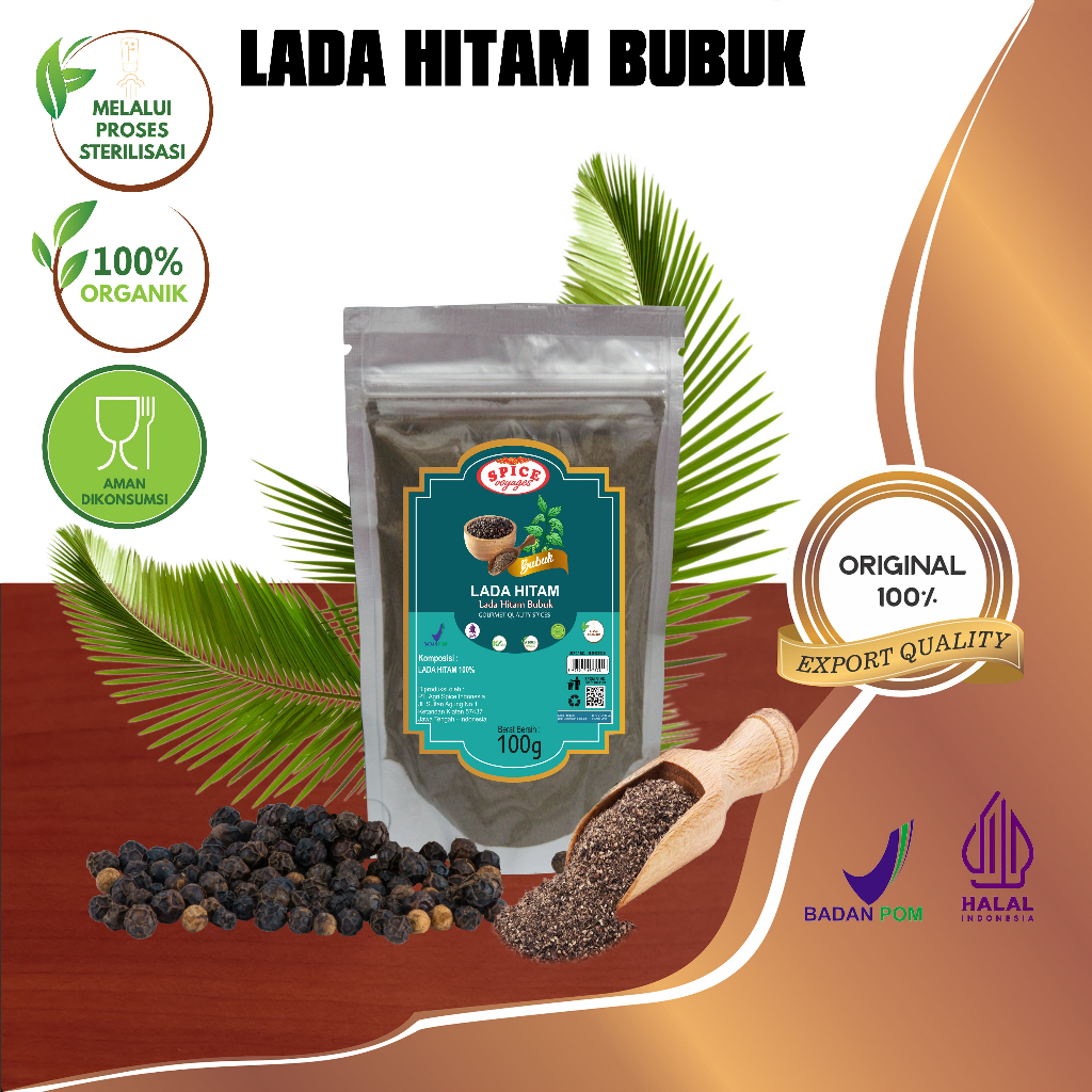 Jual Spice Voyages Ground Black Pepper Gr Lada Hitam Bubuk