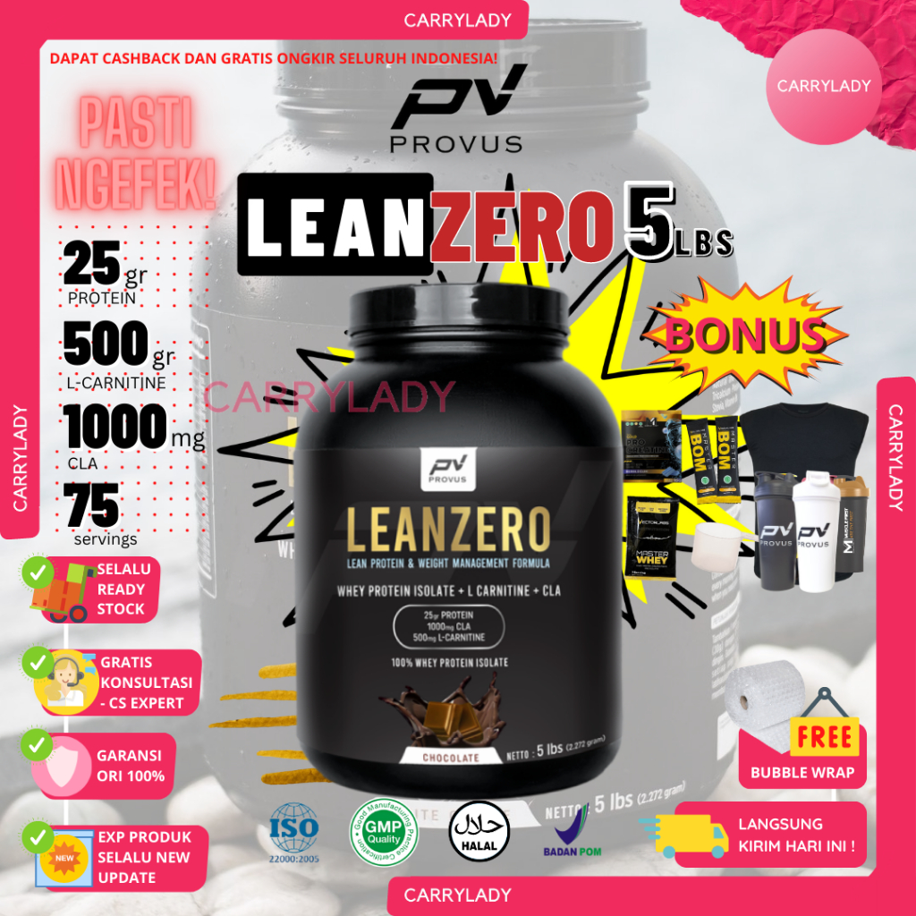 Jual Provus Lean Zero Whey Protein Isolate Dan Fat Burner 5 Lbs Whey