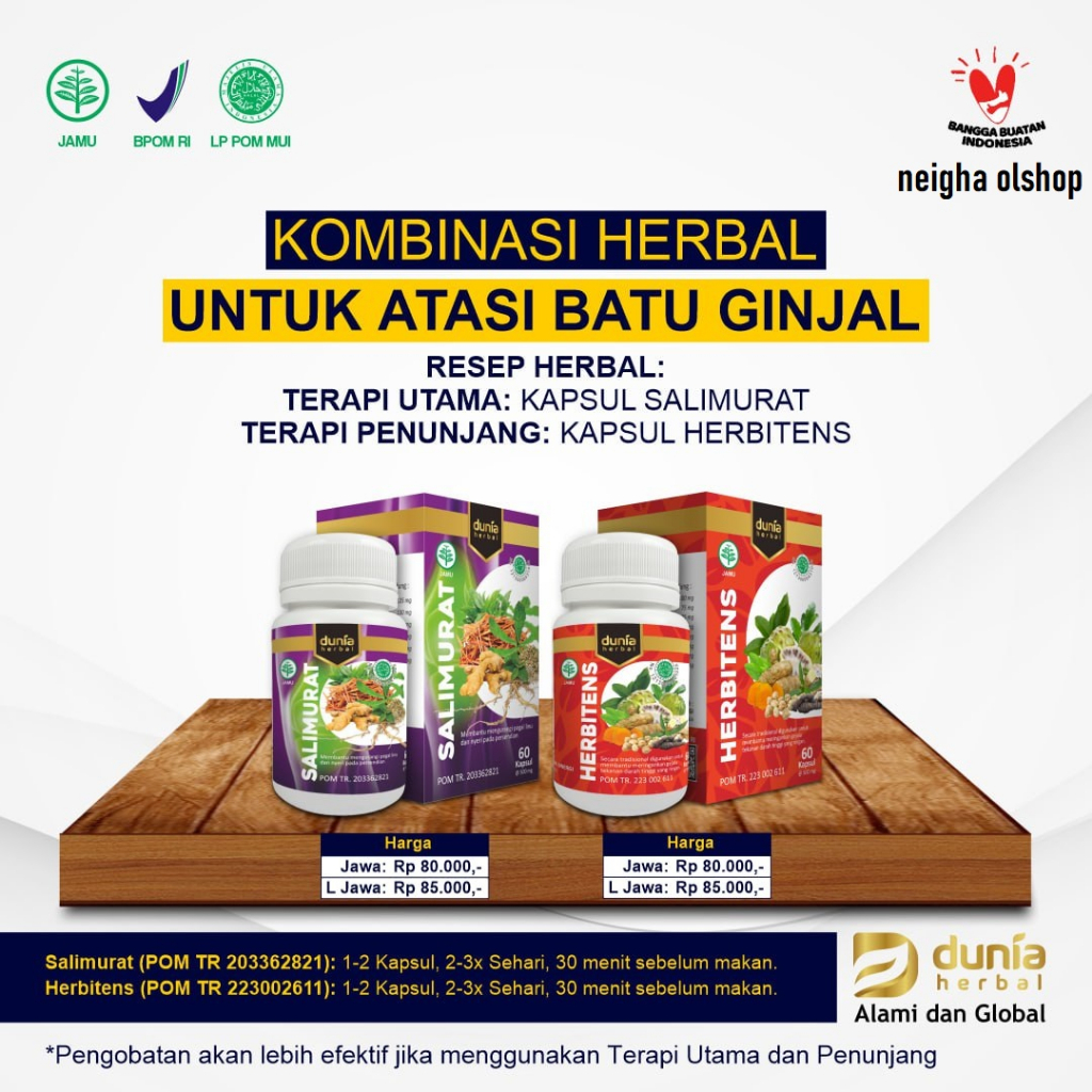 Jual Herbal Kapsul Kombinasi Salimurat Dan Herbitens Untuk Terapi