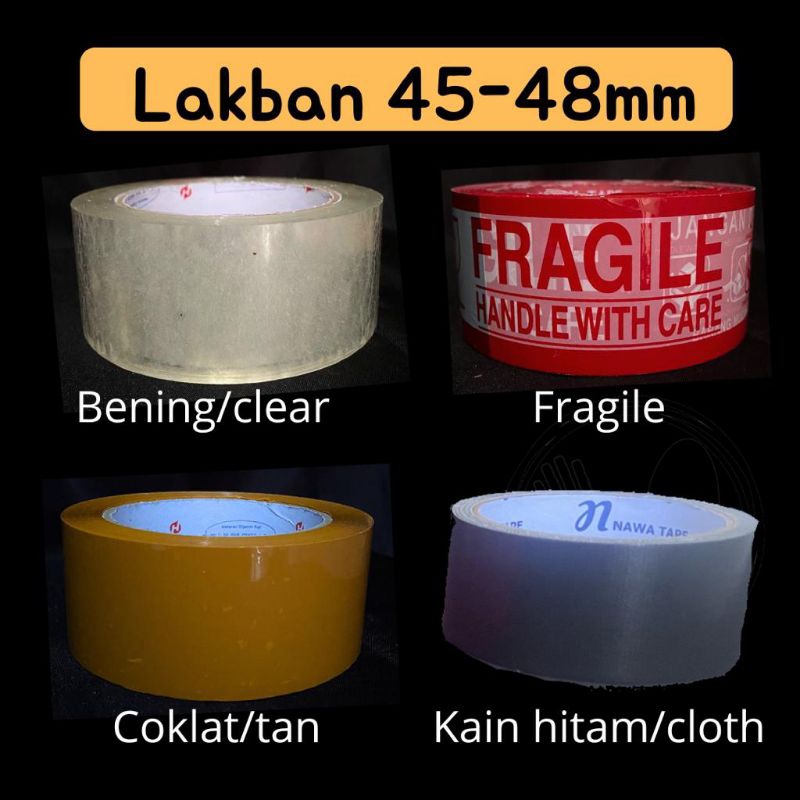 Jual Lakban Fragile Jangan Dibanting Lakban Paket Packing Murah Mm