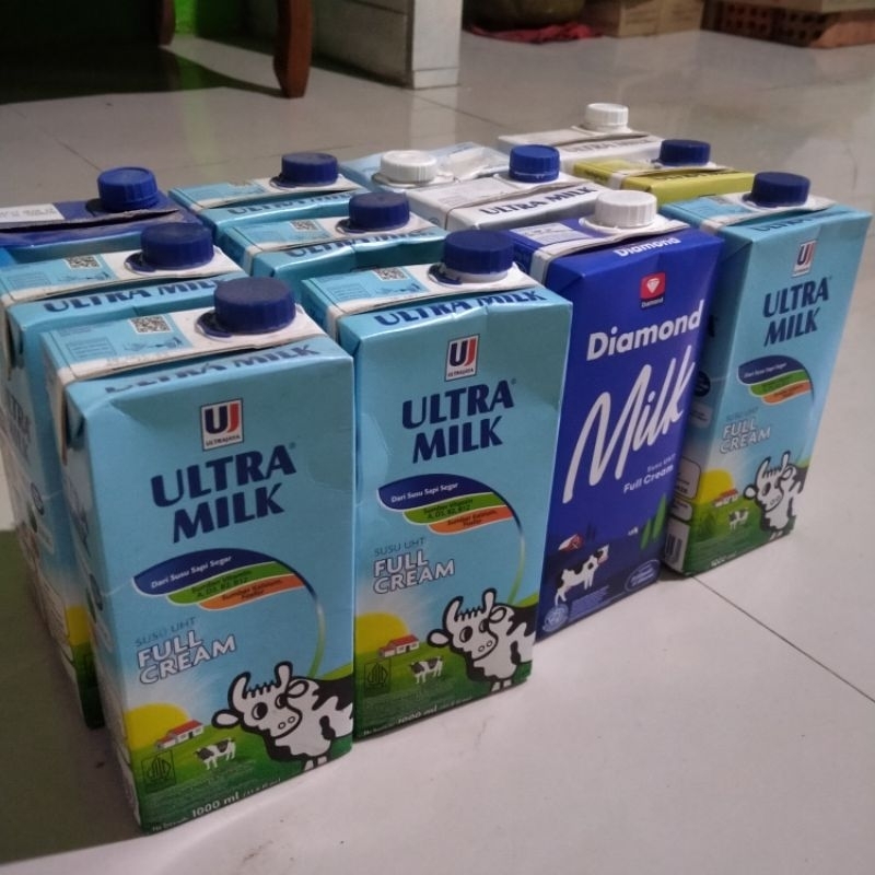 Jual Kotak Susu Uht Bekas Merk Ultra Milk Greenfields Diamond Frisan