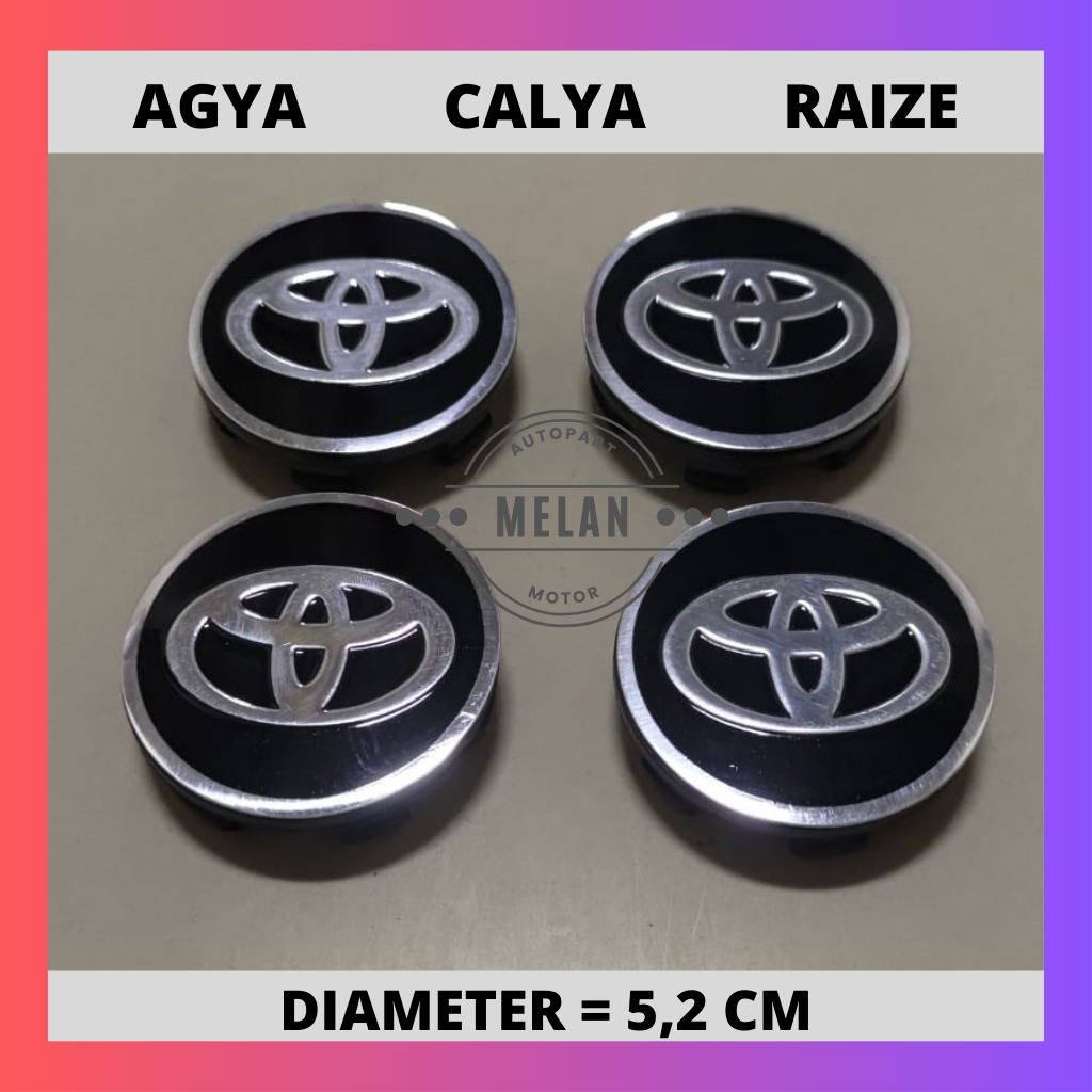 Jual Dop Roda Atau Tutup Velg Toyota Agya Calya Raize Diameter 5 2 Cm