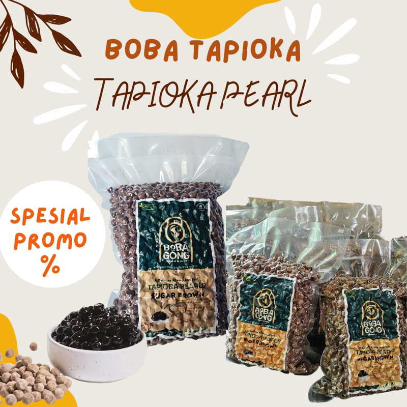 Jual Boba Tapioka Pearl BOBA PEARL Kemasan 1 Kg Tidak Mudah Hancur