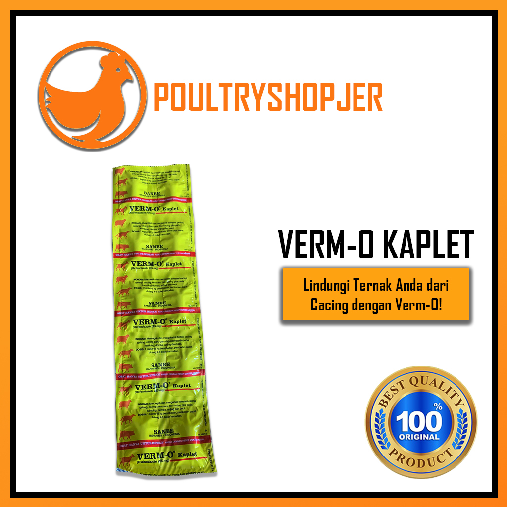 Jual Verm O Kaplet Papan Kaplet Obat Cacing Untuk Ternak