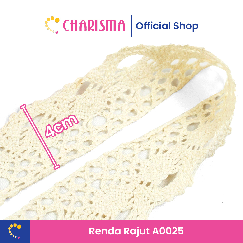 Jual Charisma Renda Rajut Renda Kait Cream Putih Cm Cm Cm