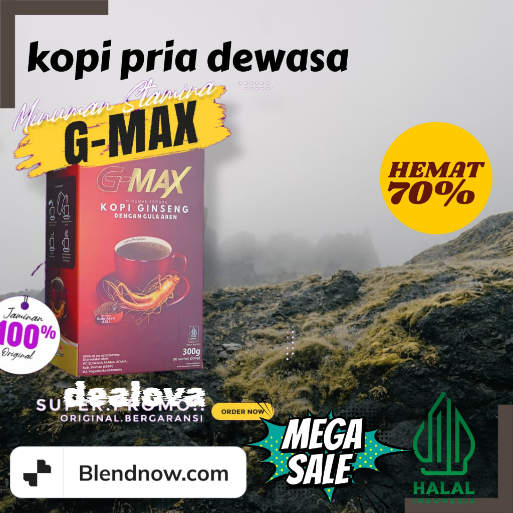 Jual Kopi Stamina Pria Terbaik G Max Original Kopi Gingseng Bpom