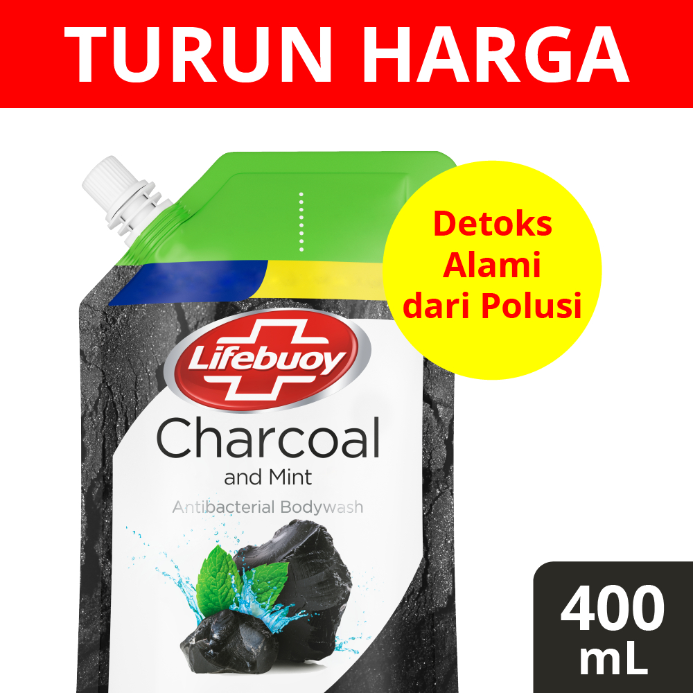 Jual Lifebuoy Body Wash Refill Charcoal 400ml Shopee Indonesia