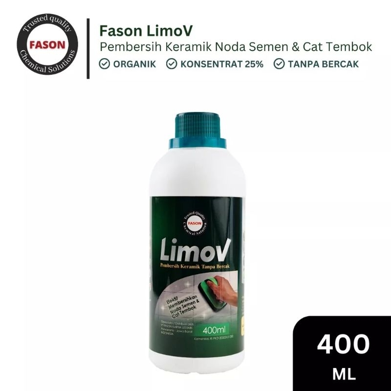 Jual FASON LIMOV 400 ML CAIRAN PEMBERSIH KERAMIK NODA SEMEN CAT TEMBOK