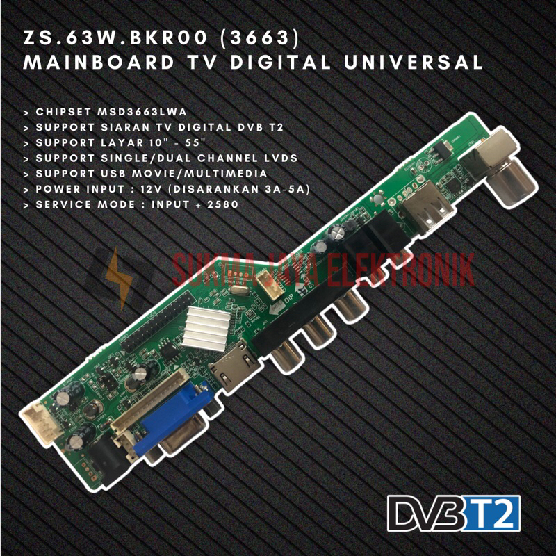 Jual Mainboard Lcd Led Tv Digital Dvb T Universal Controller Board