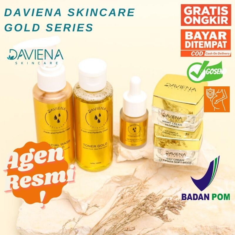 Jual Penghilang Flek Hitam Bandel Daviena Skincare Darkspot Series Gold