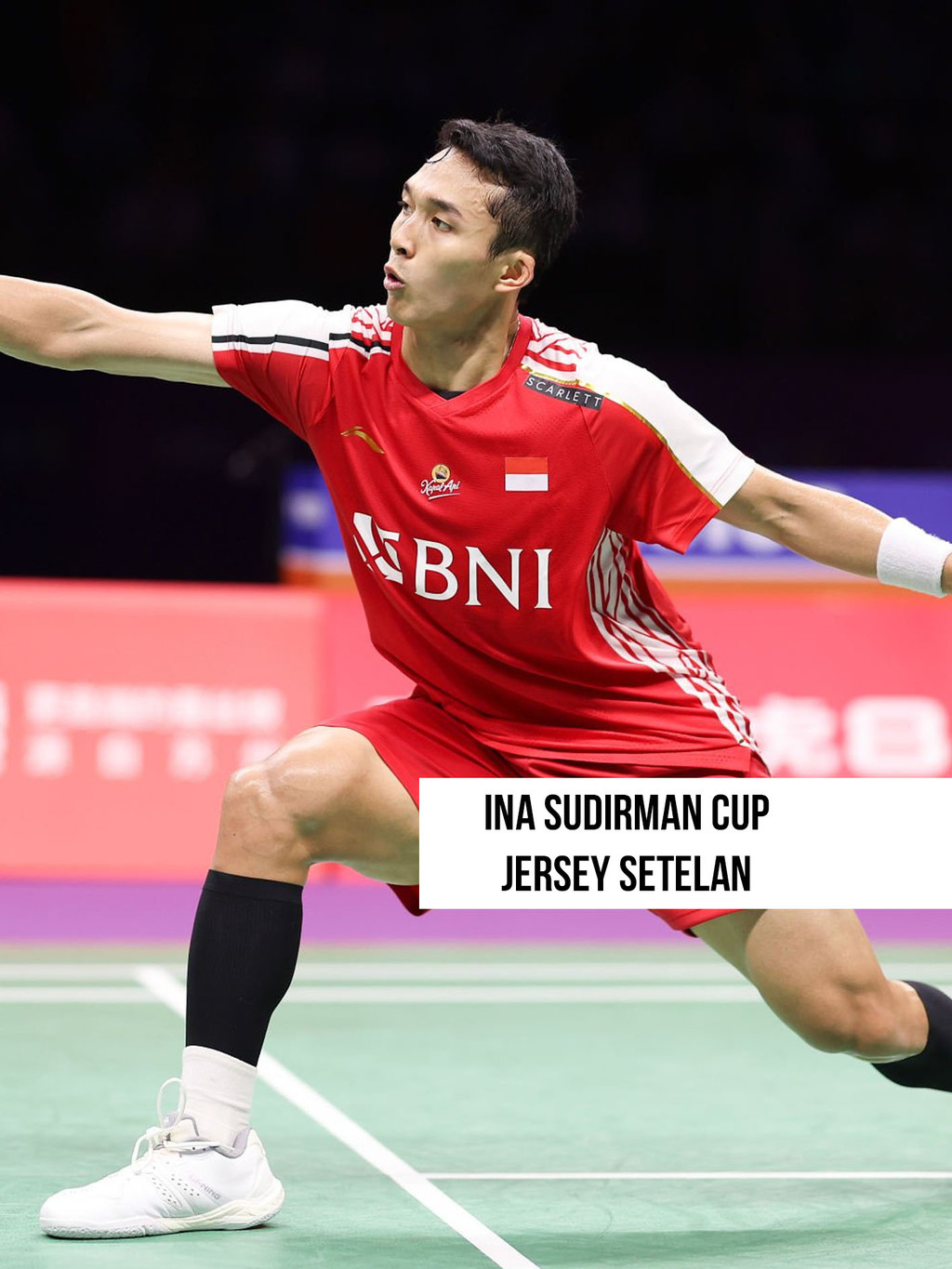 Jual Kaos Badminton Timnas Indonesia Baru Setelan Jojo Sudirman