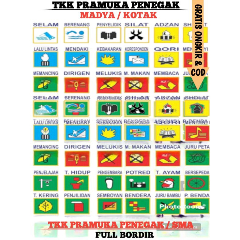 Jual Tkk Pramuka Penegak Madya Lengkap Bahan Full Bordir Bijian