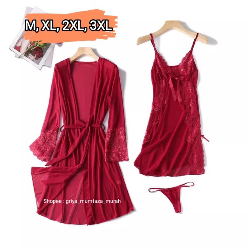 Jual M L XL 2XL 3XL Lingerie Sexy Dinas Malam Lingerie Wanita